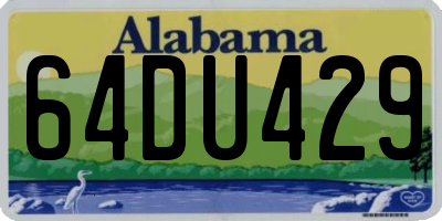 AL license plate 64DU429