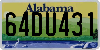 AL license plate 64DU431