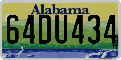 AL license plate 64DU434