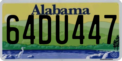 AL license plate 64DU447