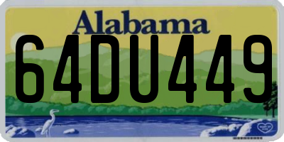 AL license plate 64DU449