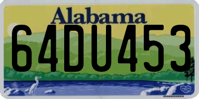 AL license plate 64DU453