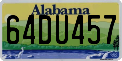 AL license plate 64DU457
