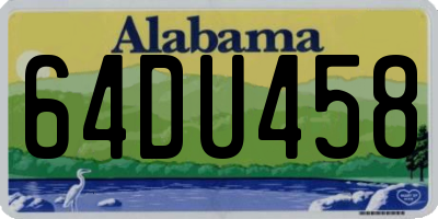 AL license plate 64DU458