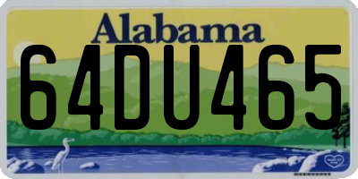 AL license plate 64DU465