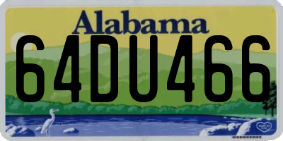 AL license plate 64DU466