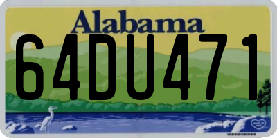 AL license plate 64DU471