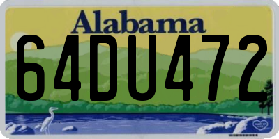 AL license plate 64DU472