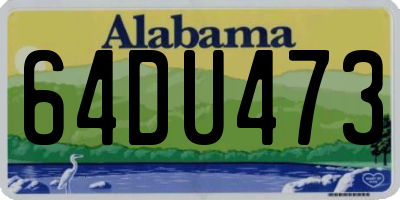 AL license plate 64DU473