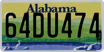 AL license plate 64DU474