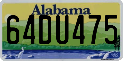 AL license plate 64DU475