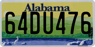 AL license plate 64DU476