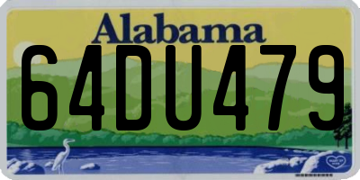 AL license plate 64DU479