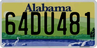 AL license plate 64DU481