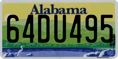 AL license plate 64DU495