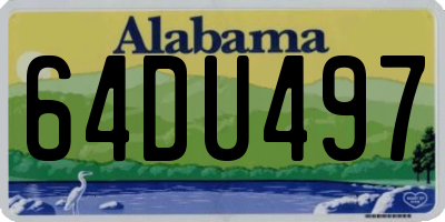 AL license plate 64DU497