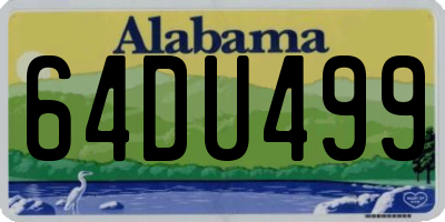 AL license plate 64DU499