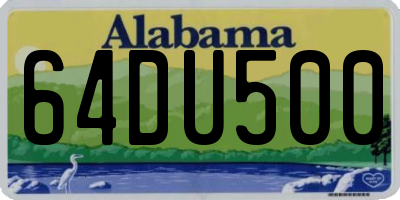 AL license plate 64DU500