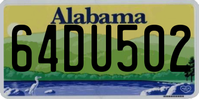 AL license plate 64DU502