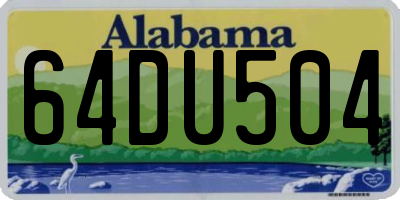 AL license plate 64DU504