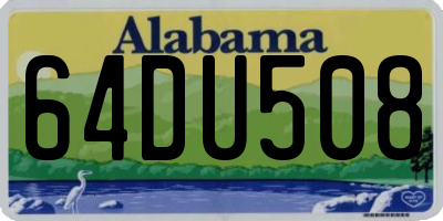 AL license plate 64DU508