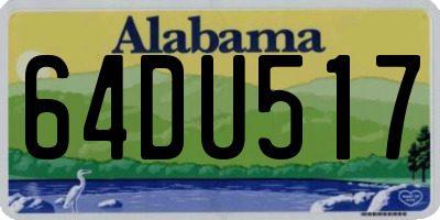 AL license plate 64DU517