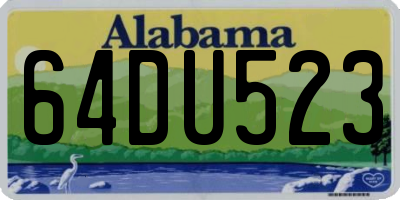 AL license plate 64DU523