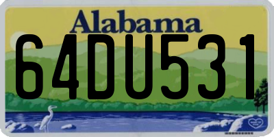 AL license plate 64DU531