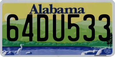 AL license plate 64DU533