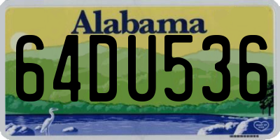 AL license plate 64DU536