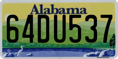 AL license plate 64DU537