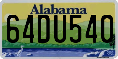 AL license plate 64DU540