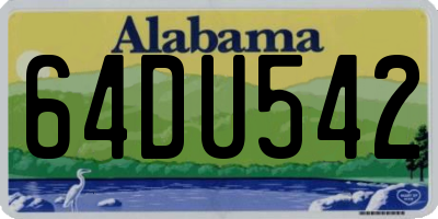 AL license plate 64DU542