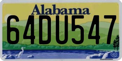 AL license plate 64DU547