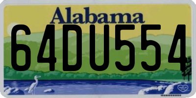 AL license plate 64DU554