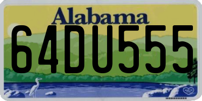 AL license plate 64DU555