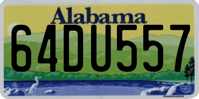 AL license plate 64DU557