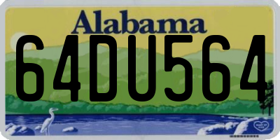 AL license plate 64DU564