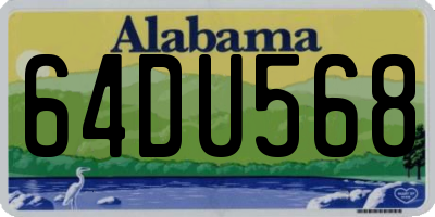 AL license plate 64DU568