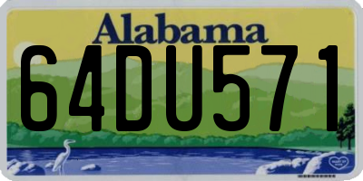 AL license plate 64DU571
