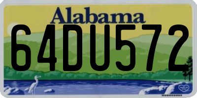 AL license plate 64DU572
