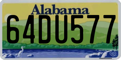 AL license plate 64DU577