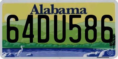 AL license plate 64DU586