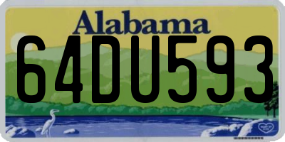 AL license plate 64DU593