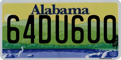 AL license plate 64DU600
