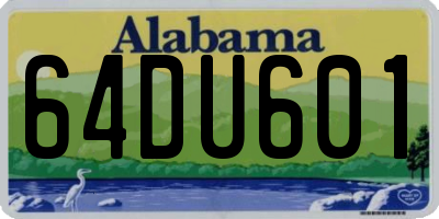 AL license plate 64DU601