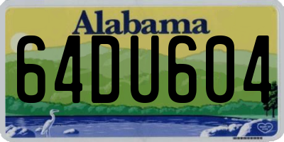 AL license plate 64DU604