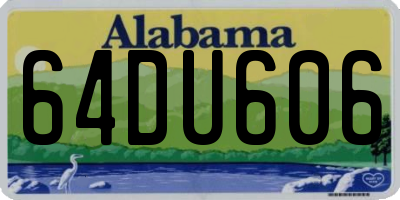 AL license plate 64DU606