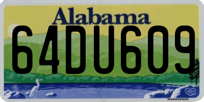 AL license plate 64DU609