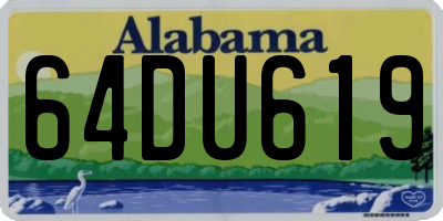 AL license plate 64DU619